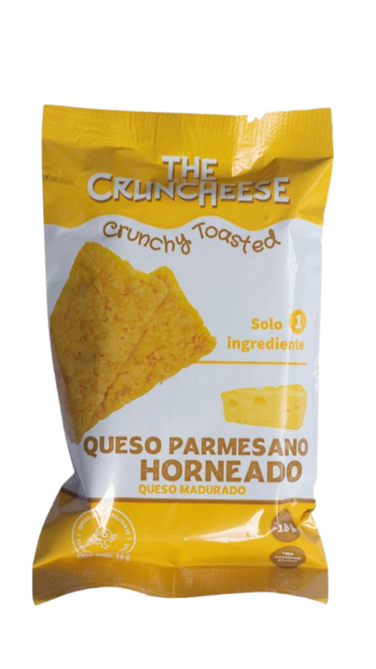 The Cruncheese - Snacks de Queso Parmesano Horneado - Paquete individual de 2 snacks - 18g