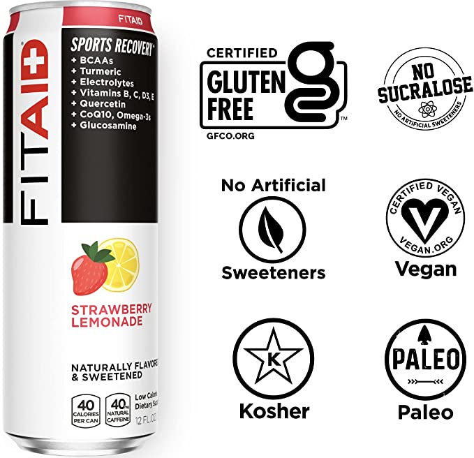 FITAID® Sabor Strawberry Lemonade - Bebida de Recuperación Deportiva