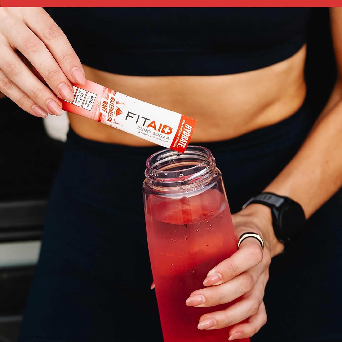 FITAID Hydrate - Mix de Electrolitos Sabor Watermelon Wave - Caja de 14 Sobres