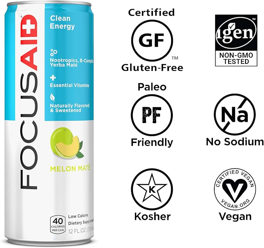 FOCUSAID® Sabor Melon Maté - Bebida para Mejorar la Concentración