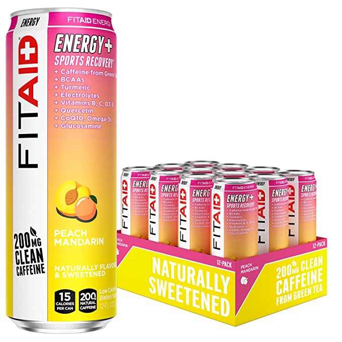FITAID ENERGY® Sabor Peach Mandarin - Bebida Energética y de Recuperación Deportiva