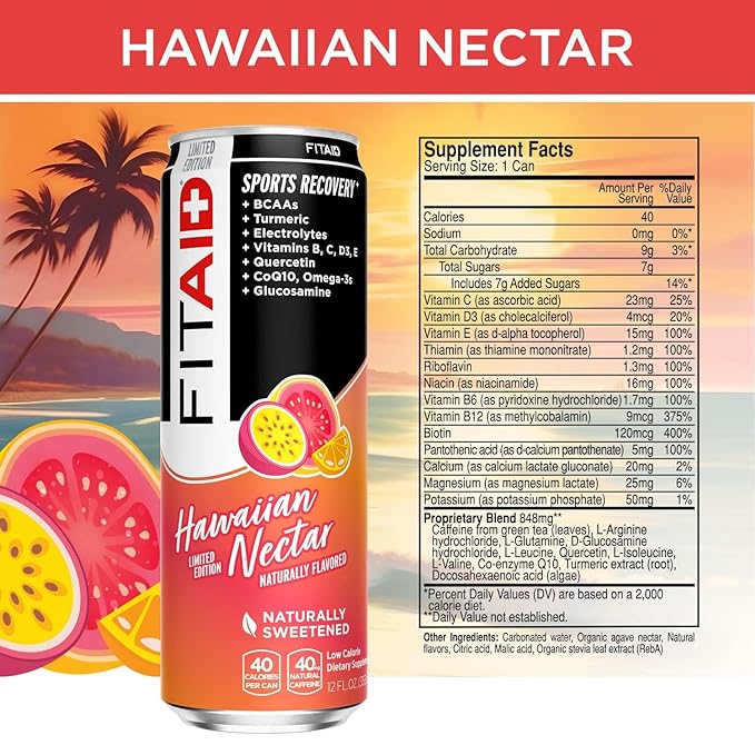 FITAID® Sabor Hawaiian Nectar - Bebida de Recuperación Deportiva