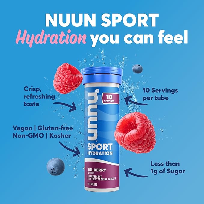Nuun Sport – Tabletas de Hidratacion con Electrolitos - Sabor Tri Berry