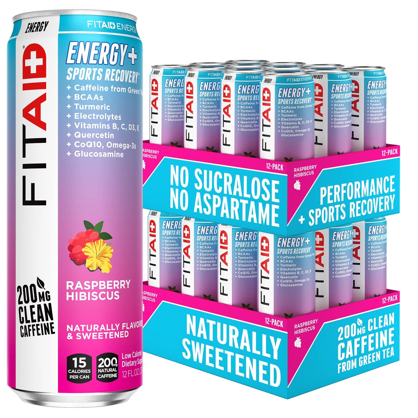 FITAID ENERGY® Sabor Raspberry Hibiscus - Bebida Energética y Recuperación Deportiva