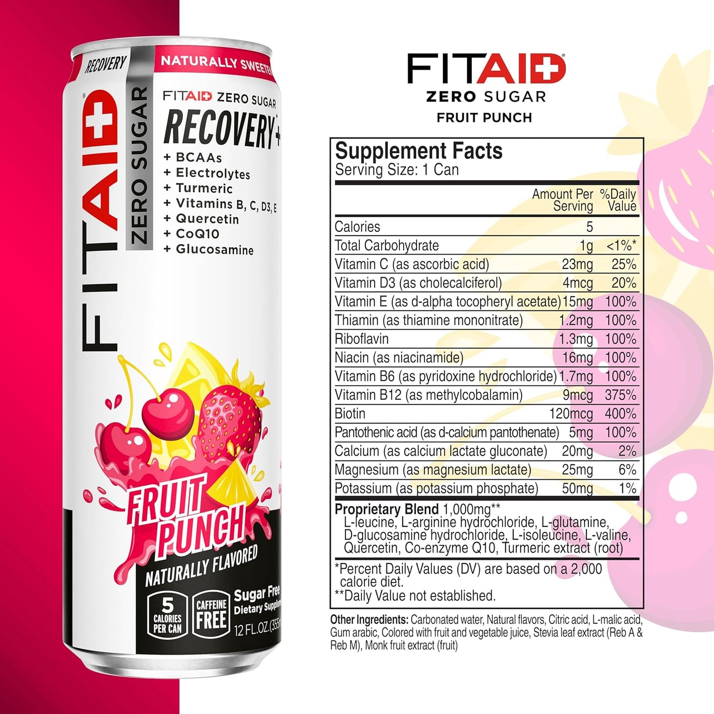 FITAID ZERO® Sabor Fruit Punch - Bebida de Recuperación Deportiva