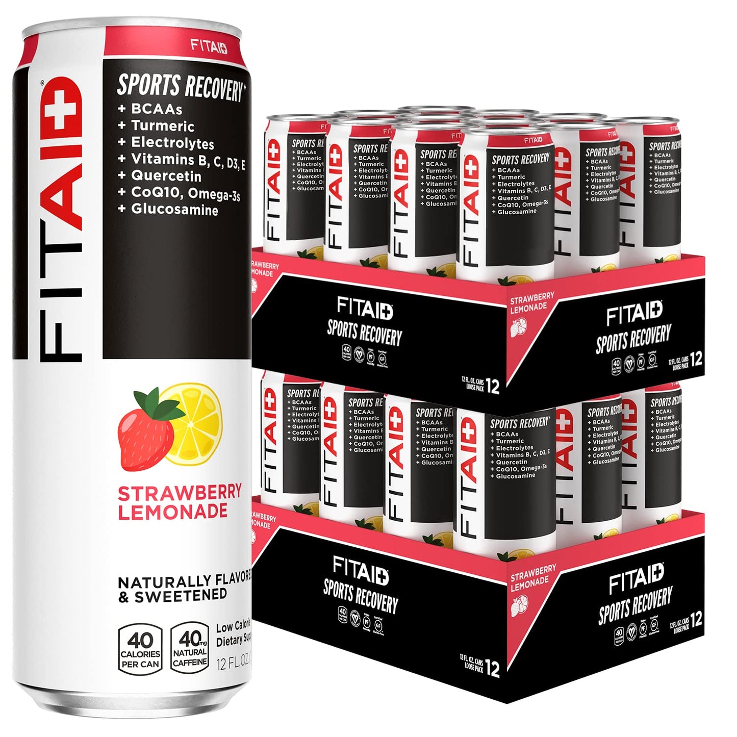 FITAID® Sabor Strawberry Lemonade - Bebida de Recuperación Deportiva