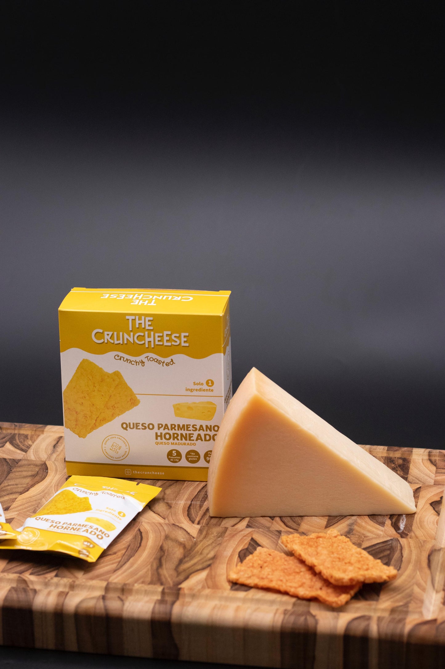 The Cruncheese - Snacks de Queso Parmesano Horneado - Caja con 5 Paquetes