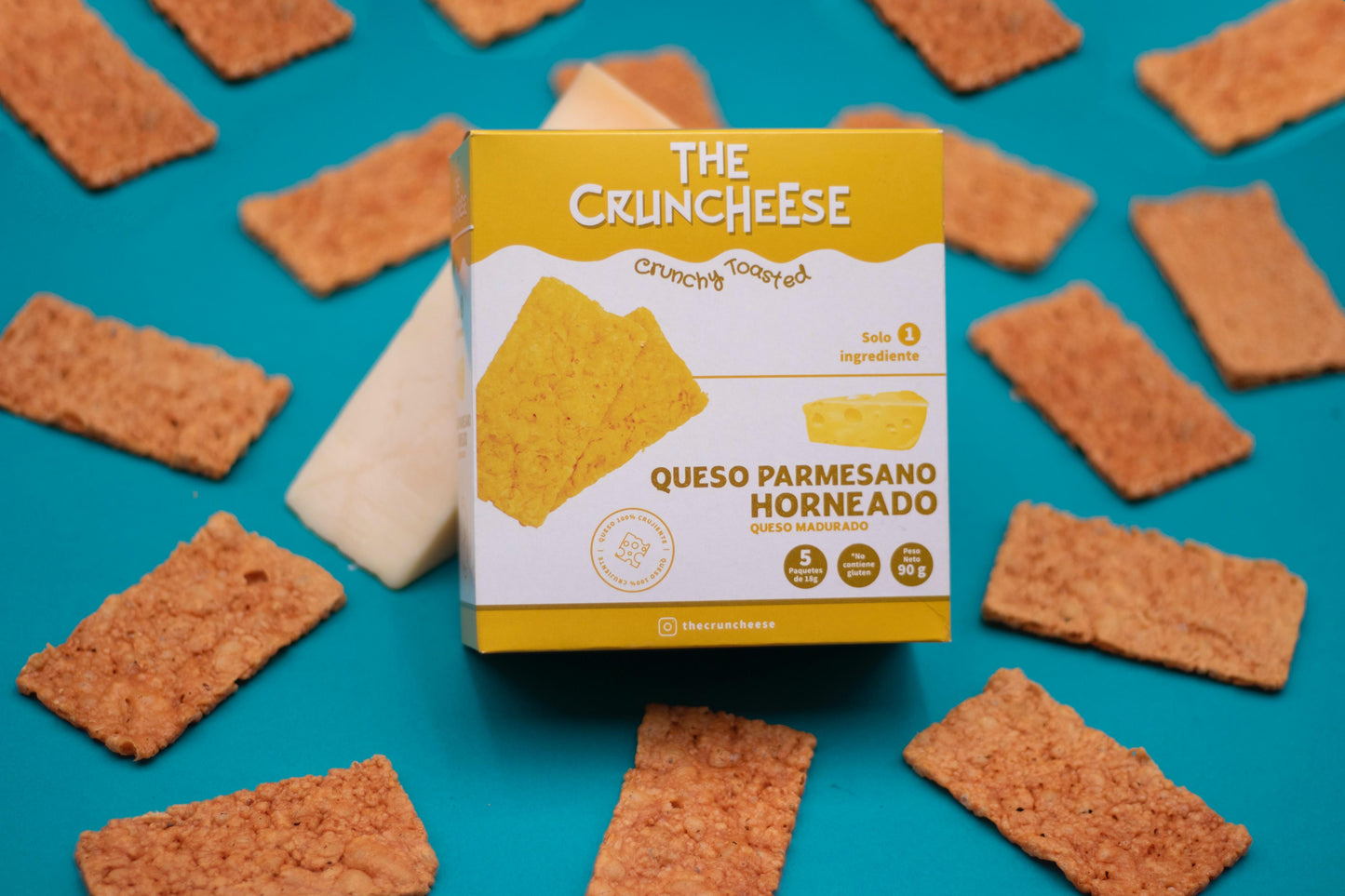 The Cruncheese - Snacks de Queso Parmesano Horneado - Caja con 5 Paquetes