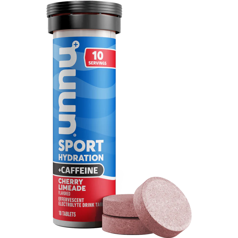 Nuun Sport – Tabletas de Hidratacion con Electrolitos + Cafeina - Sabor Cherry Limeade
