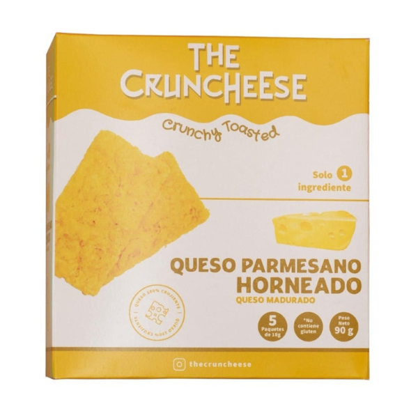 The Cruncheese - Snacks de Queso Parmesano Horneado - Caja con 5 Paquetes