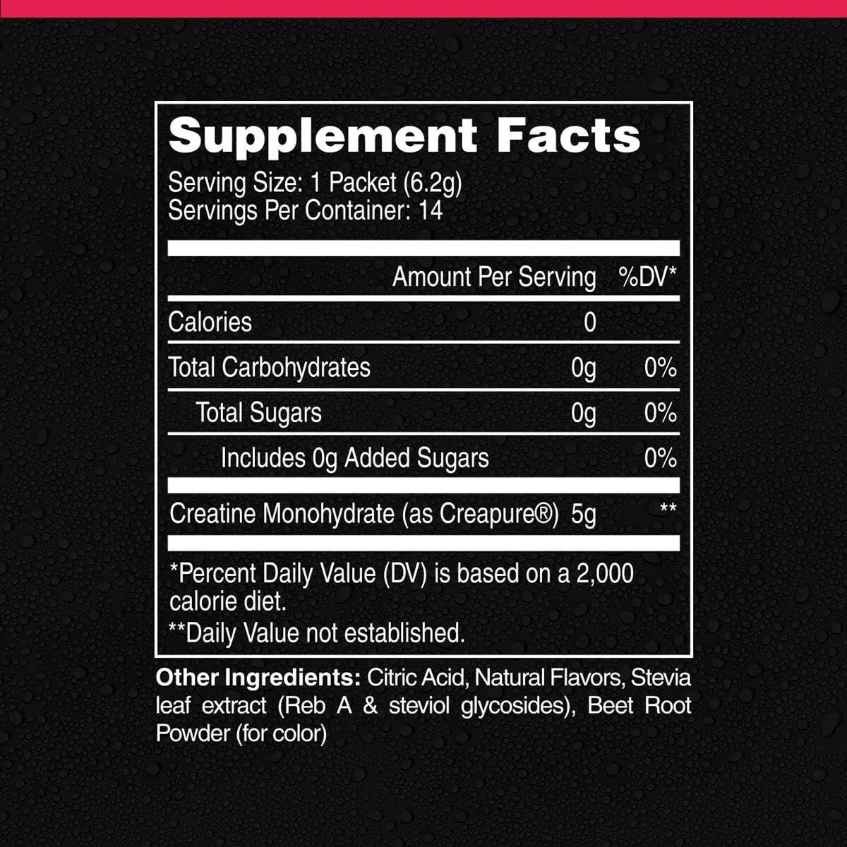 FITAID Essentials Creatine Monohydrate - 14 Sobres Individuales con Creapure - Sabor Watermelon Rush