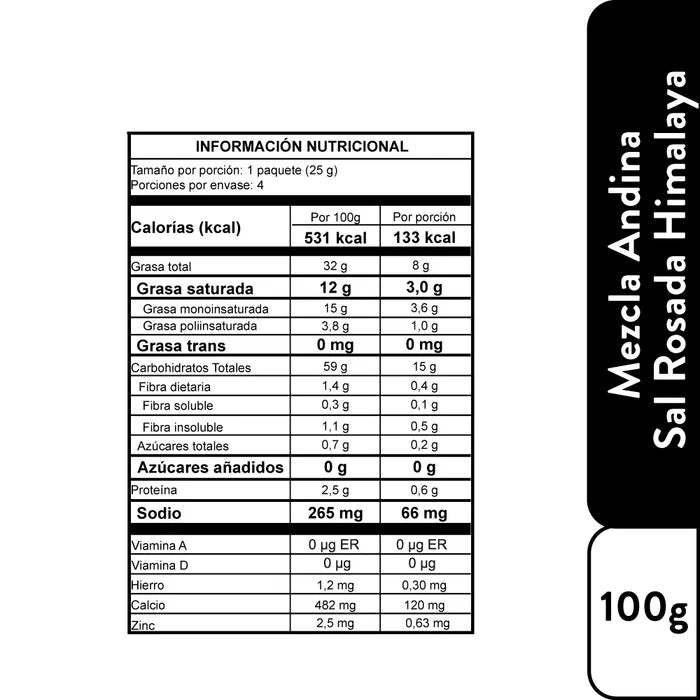 Snack-Mix Monterojo Sal Rosada del Himalaya 100 gr