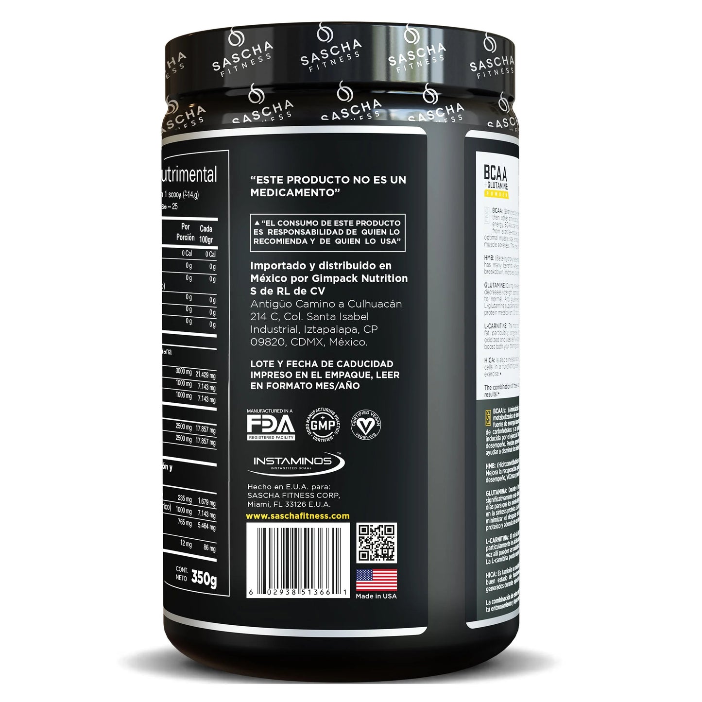 BCAA Glutamina Sabor Mango Coconut