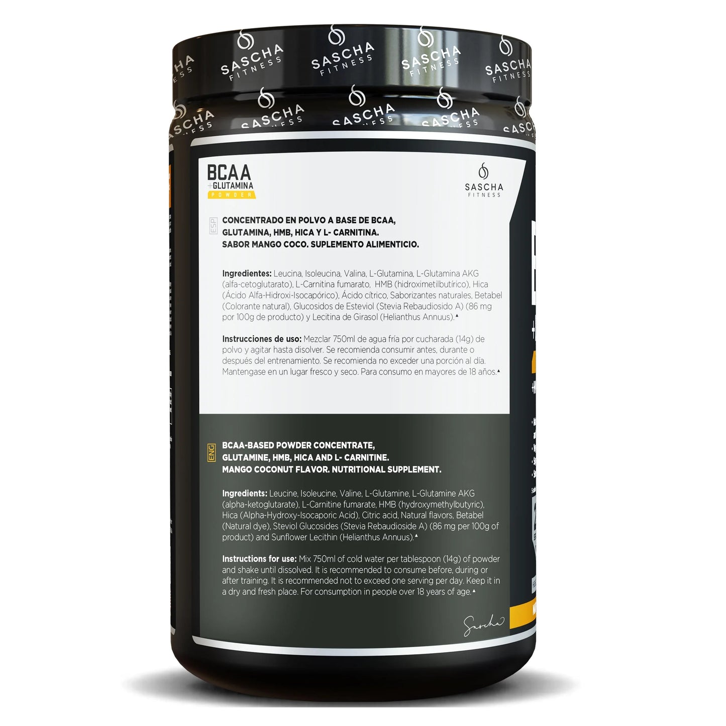 BCAA Glutamina Sabor Mango Coconut