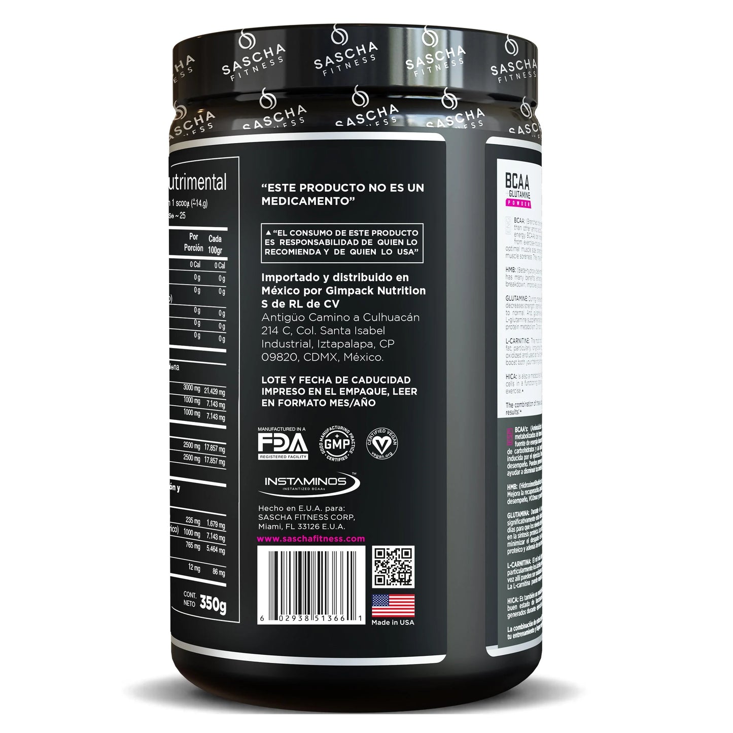BCAA Glutamina Sabor Uva
