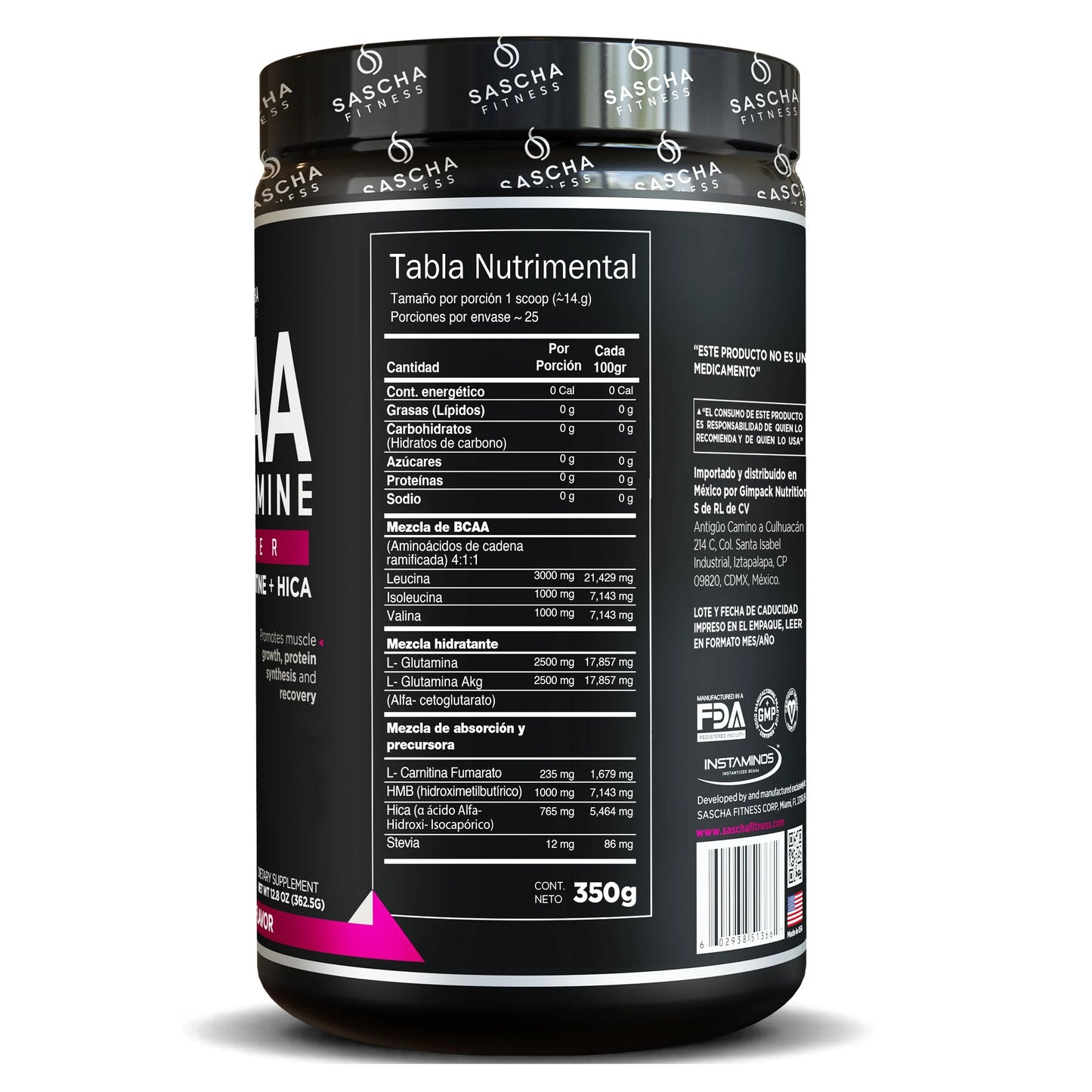 BCAA Glutamina Sabor Uva
