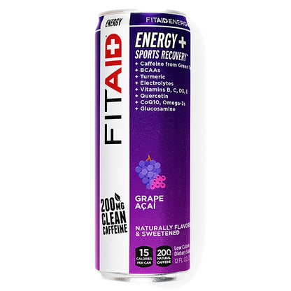 FITAID ENERGY® Sabor Grape Acai - Bebida Energética y Recuperación Deportiva