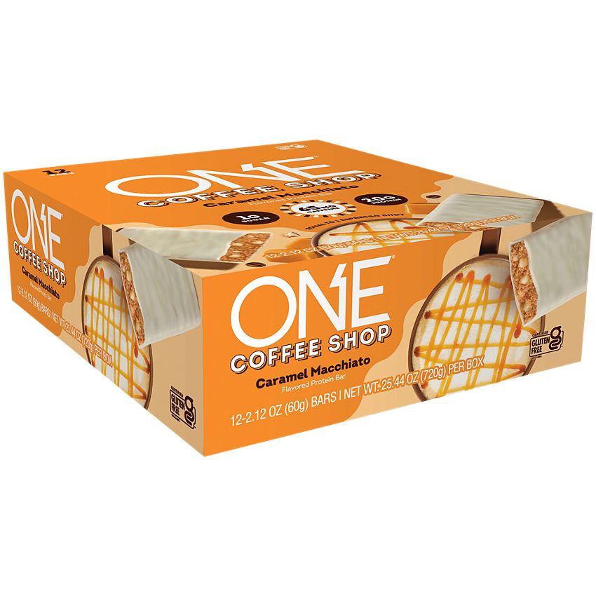 ONE COFFEE SHOP Caramel Macchiato - Barra de Proteina