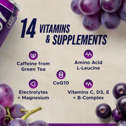 FITAID ENERGY® Sabor Grape Acai - Bebida Energética y Recuperación Deportiva