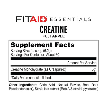 FITAID Creatina en Polvo - Sabor Manzana Fuji