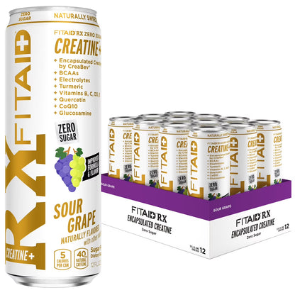 FITAID RX ZERO® Sabor Sour Grape - Bebida de Recuperación con Creatina y Sin Azúcar
