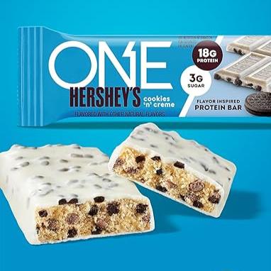 ONE HERSHEY'S Cookies 'n' Creme - Barra de Proteina