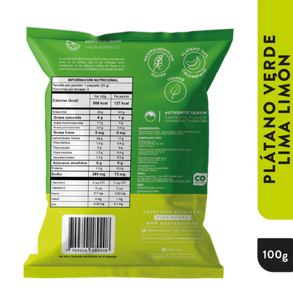 Plátano Verde Lima Limón Monterojo 100 gr