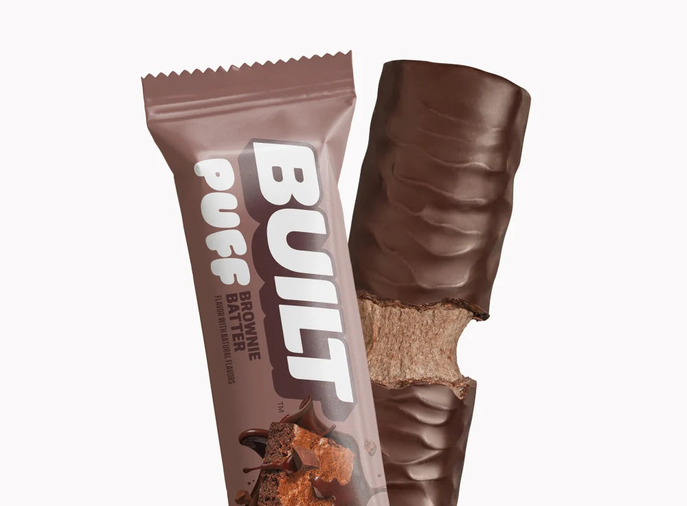 Barra de Proteina y Colageno - Sabor Brownie Batter - Marca BUILT