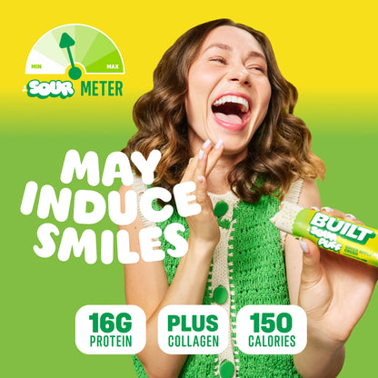 Barra de Proteina y Colageno - Sabor Green Apple Crush - Marca BUILT