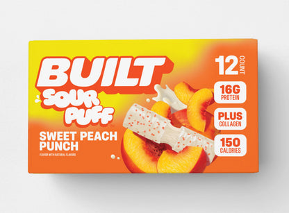 Barra de Proteina y Colageno - Sabor Sweet Peach Sour Punch - Marca BUILT