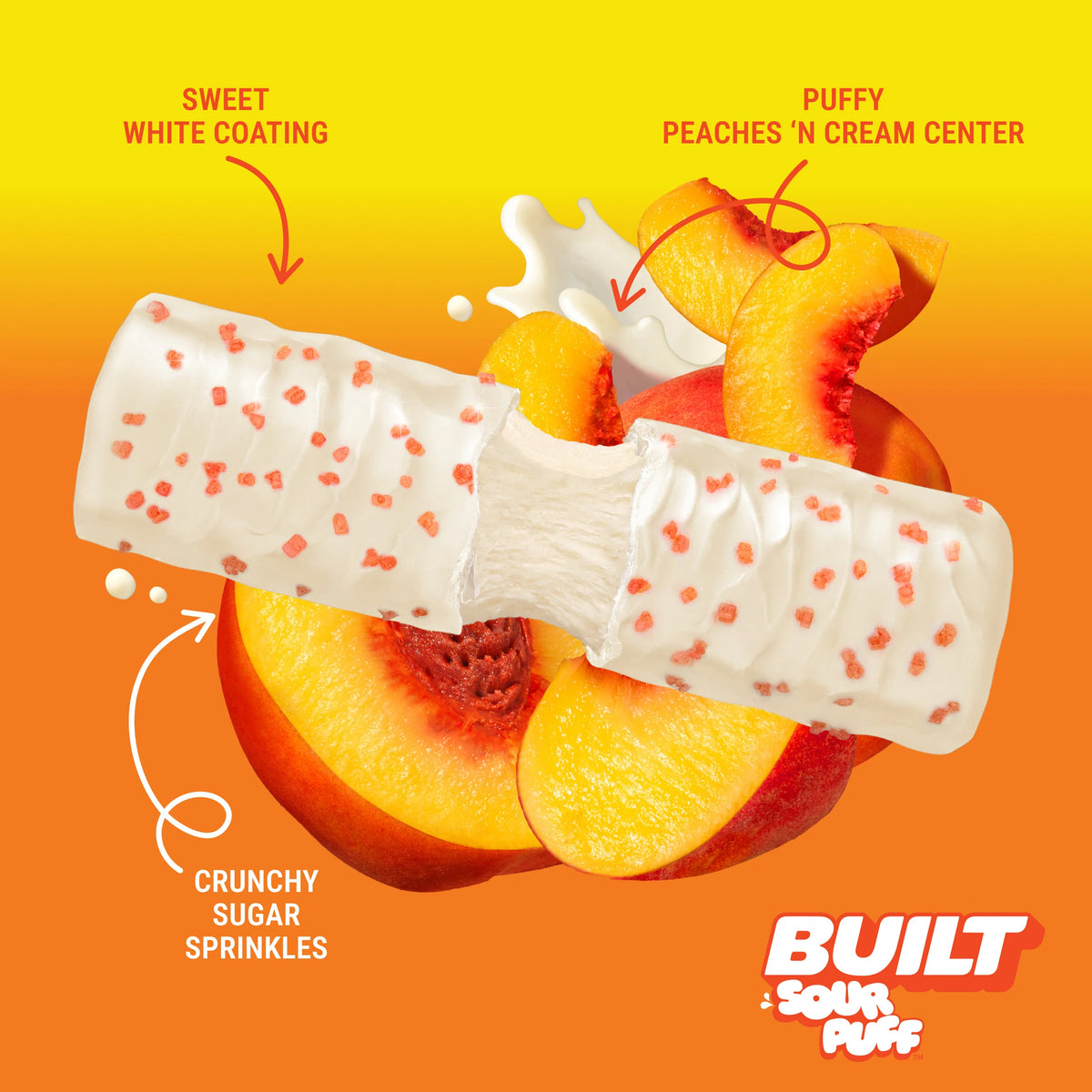 Barra de Proteina y Colageno - Sabor Sweet Peach Sour Punch - Marca BUILT