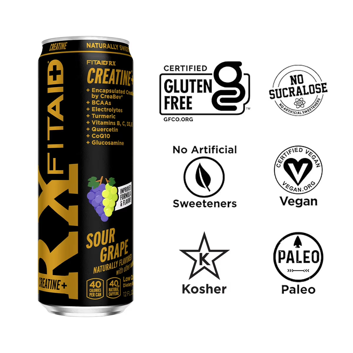 FITAID RX® Creatina + Recovery - Bebida de Recuperación Deportiva con Creatina