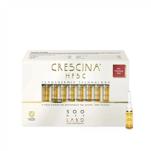 Crescina HFSC Transdermic 500 Man - Ampollas de 3.5ml x 20 unidades