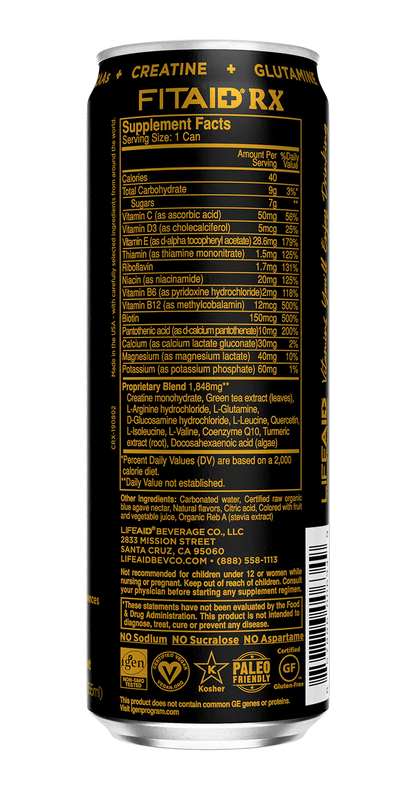 FITAID RX® Creatina + Recovery - Bebida de Recuperación Deportiva con ...