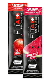 FITAID Essentials Creatine Monohydrate - 14 Sobres Individuales con Creapure - Sabor Watermelon Rush