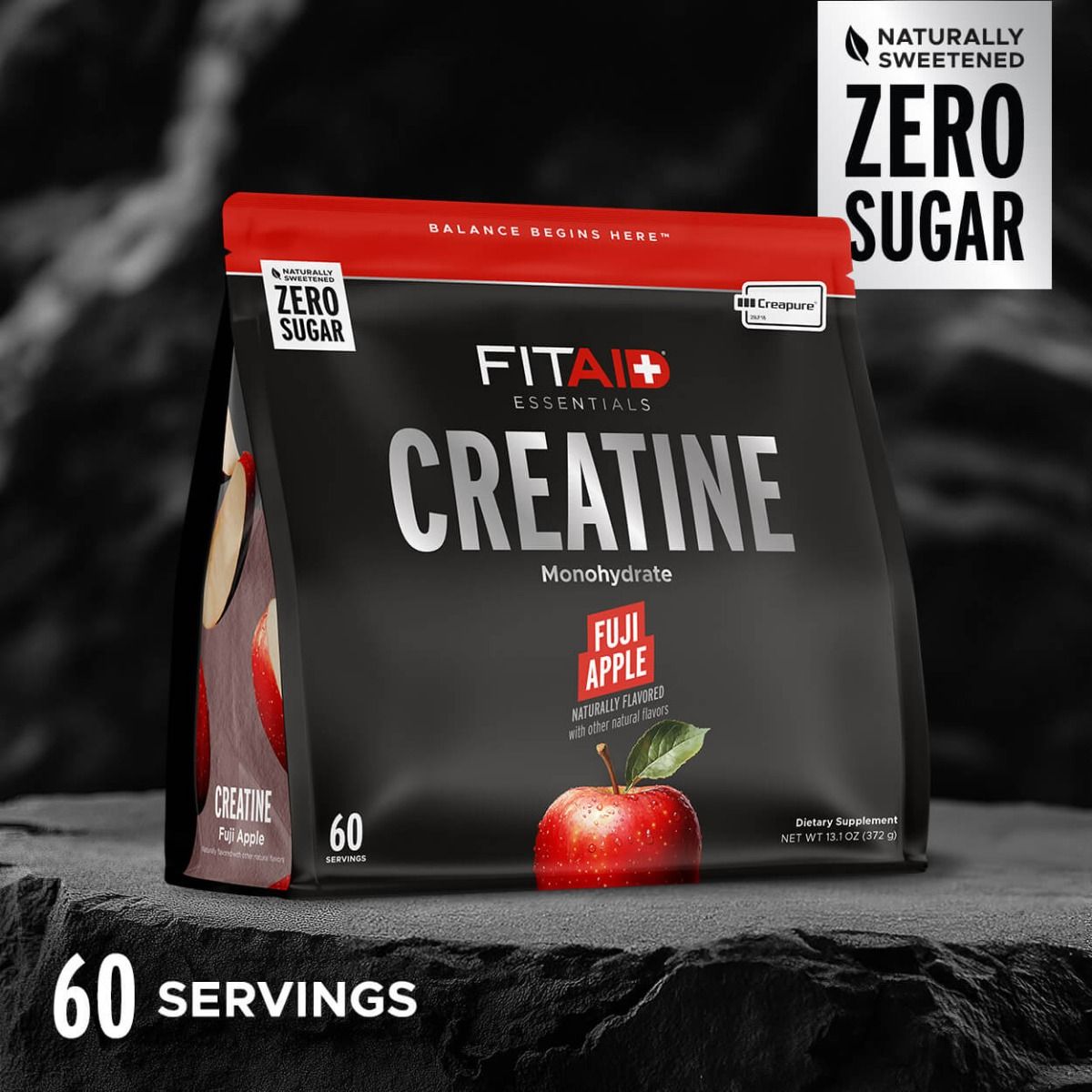 FITAID Creatina en Polvo - Sabor Manzana Fuji