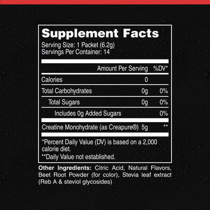 FITAID Essentials Creatine Monohydrate - 14 Sobres Individuales con Creapure - Sabor Fuji Apple