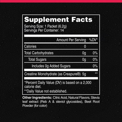 FITAID Essentials Creatine Monohydrate - 14 Sobres Individuales con Creapure - Sabor Watermelon Rush