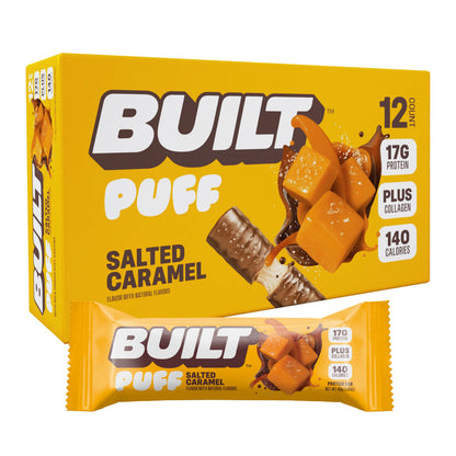 Barra de Proteina y Colageno - Sabor Salted Caramel - Marca BUILT