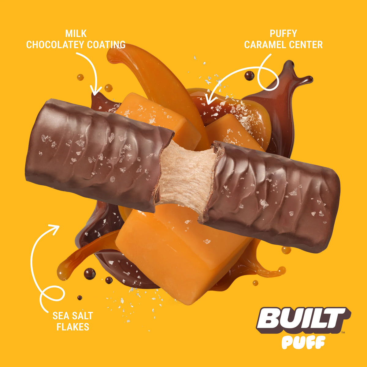 Barra de Proteina y Colageno - Sabor Salted Caramel - Marca BUILT