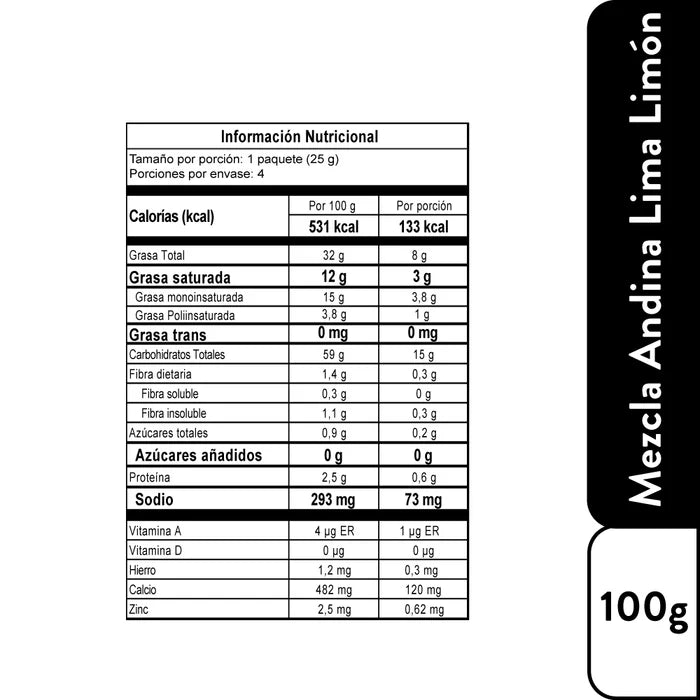 Snack-Mix Monterojo Lima Limón 100 gr