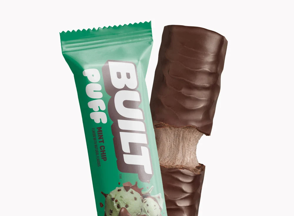 Barra de Proteina y Colageno - Sabor Mint Chip - Marca BUILT