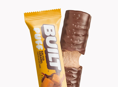 Barra de Proteina y Colageno - Sabor Salted Caramel - Marca BUILT